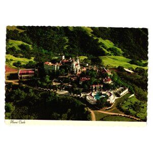 Vintage Hearst Castle Postcard Aerial View San Simeon California Tourist Museum